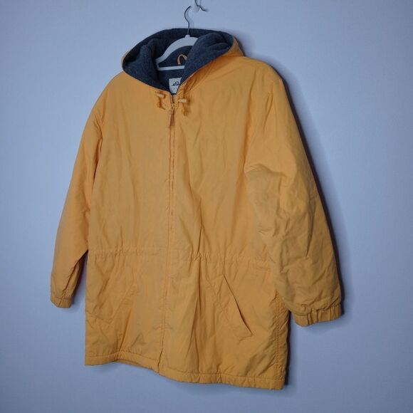 Eddie Bauer yellow jacket with gray fleece lining size small - Picture 3 of 10
